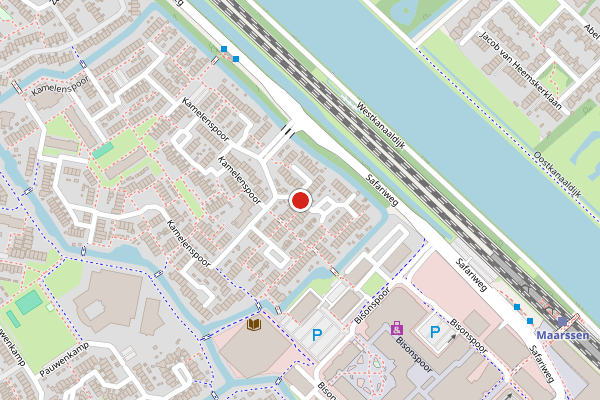 Brandweer-melding op Kamelenspoor, Maarssen op 28 juni, kaart-overzicht