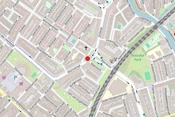 Brandweer-melding op Boerhaaveplein, Utrecht op 28 juni, kaart-overzicht