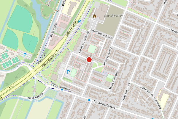 Brandweer-melding op Albert Einsteinweg, De Bilt op 28 juni, kaart-overzicht