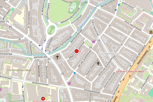 Brandweer-melding op Albert Neuhuysstraat, Utrecht op 29 juni, kaart-overzicht