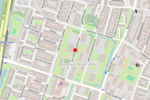Brandweer-melding op van Herwijnenplantsoen, Nieuwegein op 29 juni, kaart-overzicht