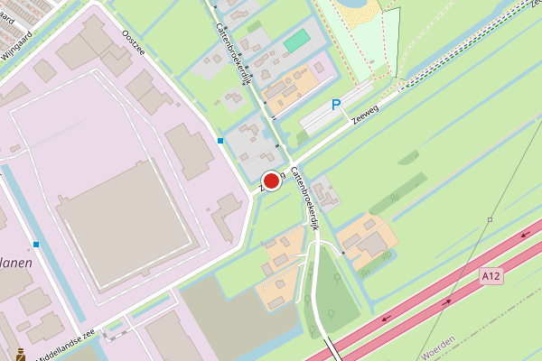 Brandweer-melding op Middellandse zee, Woerden op 29 juni, kaart-overzicht
