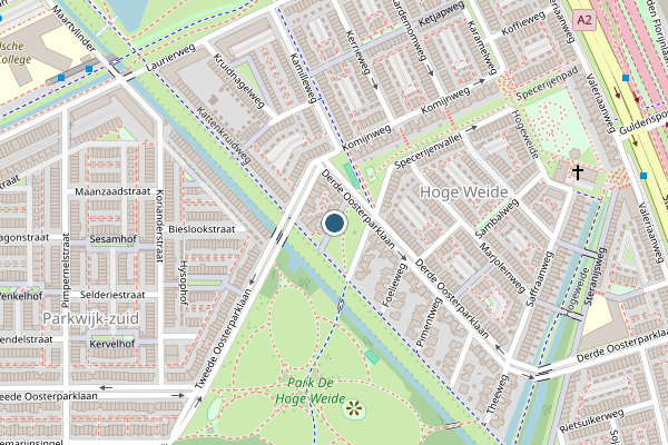 Politie-melding op Specerijenveld, Utrecht op 29 juni, kaart-overzicht