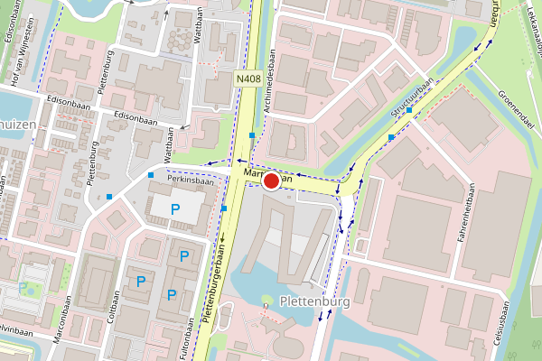 Brandweer-melding op Martinbaan, Nieuwegein op 29 juni, kaart-overzicht