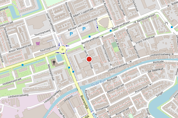 Brandweer-melding op Jan Kriegestraat, Woerden op 30 juni, kaart-overzicht