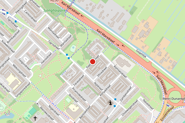 Brandweer-melding op Papyrusdreef, Utrecht op 1 juli, kaart-overzicht