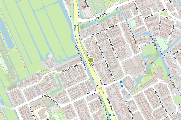 Ambulance-melding op Brede Dijk, Oudewater op 1 juli, kaart-overzicht