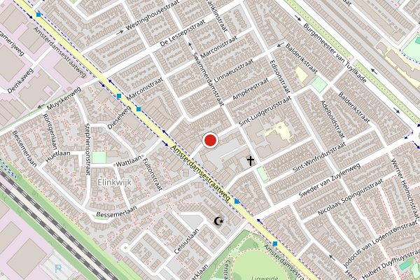Brandweer-melding op St.-Ludgerusstraat, Utrecht op 2 juli, kaart-overzicht