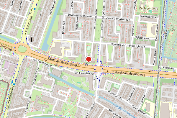 Brandweer-melding op De Vooysplantsoen, Utrecht op 2 juli, kaart-overzicht