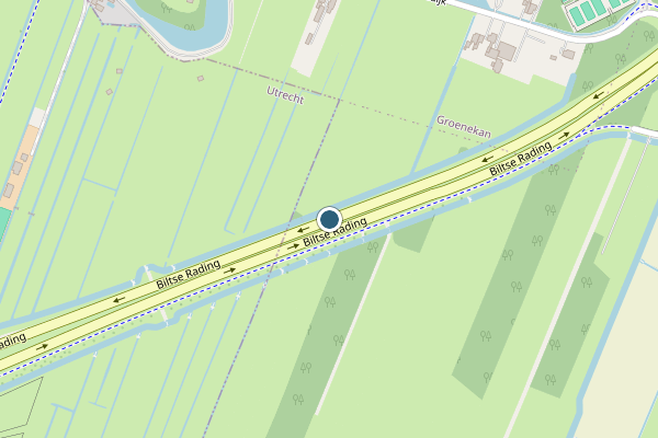 Politie-melding op Biltse Rading, De Bilt op 1 juli, kaart-overzicht