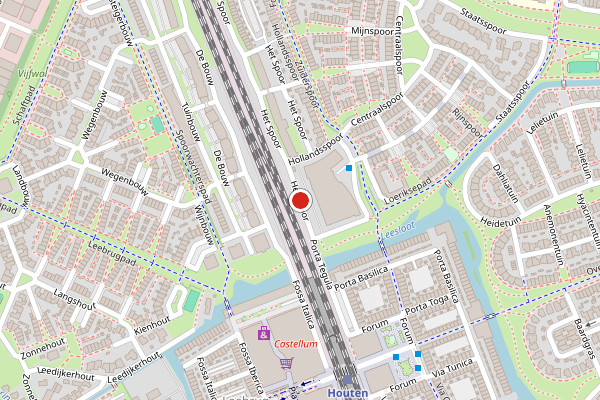 Brandweer-melding op Het Spoor, Houten op 1 juli, kaart-overzicht