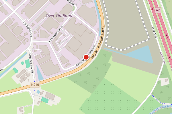 Brandweer-melding op Kamerlingh Onneslaan, IJsselstein op 2 juli, kaart-overzicht