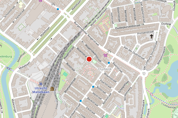 Brandweer-melding op Bloemstraat, Utrecht op 2 juli, kaart-overzicht