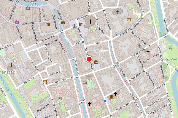 Brandweer-melding op Korte Nieuwstraat, Utrecht op 2 juli, kaart-overzicht