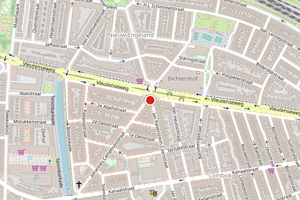 Brandweer-melding op Jan Pieterszoon Coenstraat, Utrecht op 2 juli, kaart-overzicht
