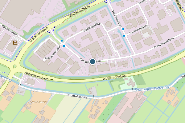 Politie-melding op Pompmolenlaan, Woerden op 2 juli, kaart-overzicht