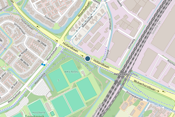 Politie-melding op Hollandbaan, Woerden op 2 juli, kaart-overzicht