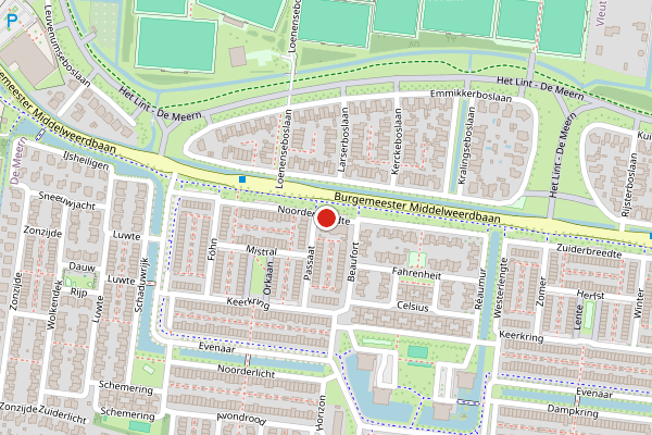 Brandweer-melding op Noorderbreedte, De Meern op 3 juli, kaart-overzicht