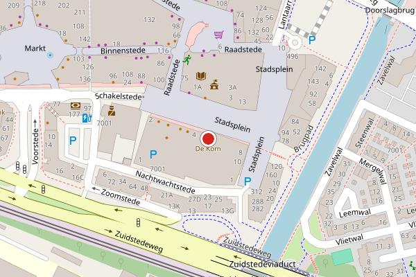 Brandweer-melding op Stadsplein, Nieuwegein op 3 juli, kaart-overzicht