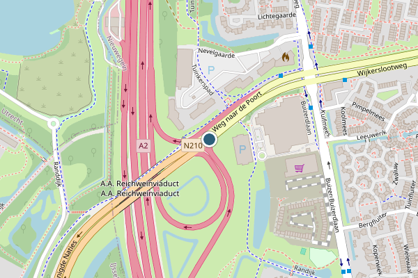 Politie-melding op Weg naar de Poort, Nieuwegein op 3 juli, kaart-overzicht