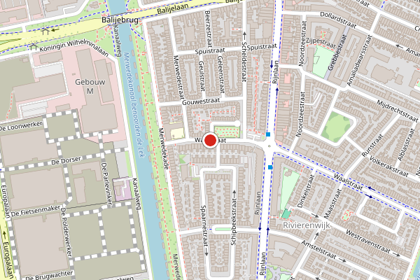 Brandweer-melding op Waalstraat, Utrecht op 4 juli, kaart-overzicht