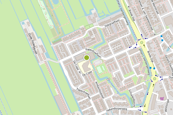 Ambulance-melding op Papenhoeflaan, Oudewater op 5 juli, kaart-overzicht