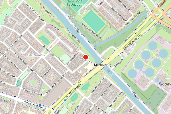 Brandweer-melding op Geuzenstraat, Utrecht op 5 juli, kaart-overzicht