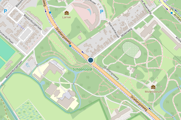 Politie-melding op Driebergseweg, Zeist op 4 juli, kaart-overzicht