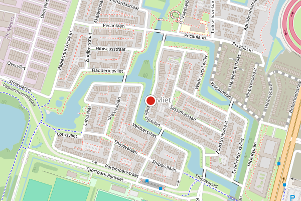 Brandweer-melding op Wilde rijstvliet, Utrecht op 6 juli, kaart-overzicht