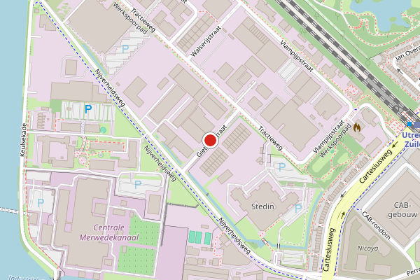 Brandweer-melding op Gietijzerstraat, Utrecht op 6 juli, kaart-overzicht