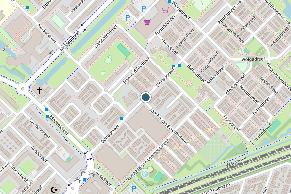 Politie-melding op Donaudreef, Utrecht op 6 juli, kaart-overzicht