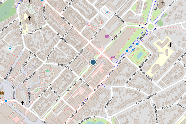 Politie-melding op Antonlaan, Zeist op 6 juli, kaart-overzicht