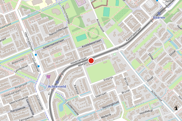 Brandweer-melding op Weegbree, IJsselstein op 6 juli, kaart-overzicht