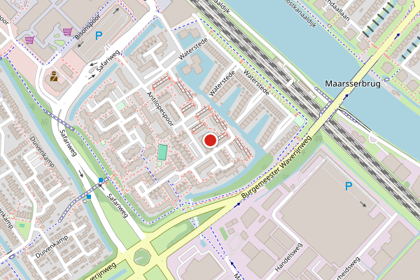 Brandweer-melding op Antilopespoor, Maarssen op 6 juli, kaart-overzicht
