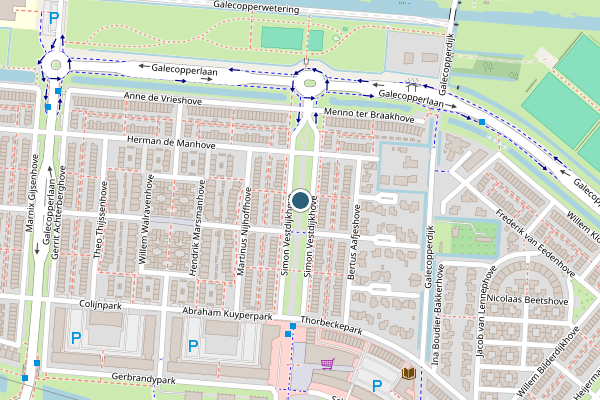 Politie-melding op Simon Vestdijkhove, Nieuwegein op 6 juli, kaart-overzicht