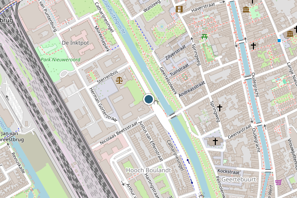 Politie-melding op Catharijnesingel, Utrecht op 7 juli, kaart-overzicht