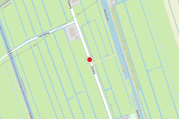Brandweer-melding op Opweg, Hekendorp op 8 juli, kaart-overzicht