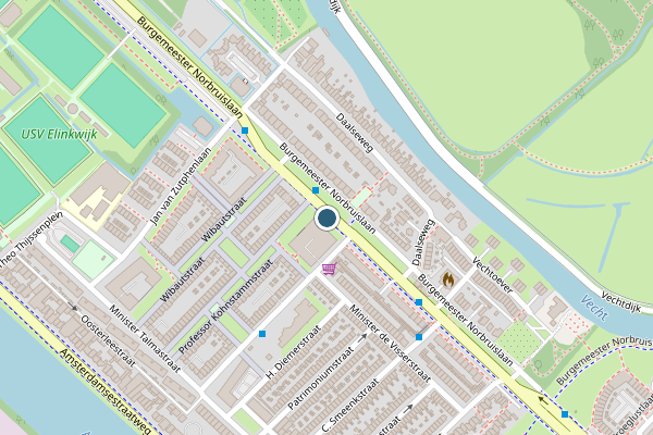 Politie-melding op Burgemeester Norbruislaan, Utrecht op 8 juli, kaart-overzicht