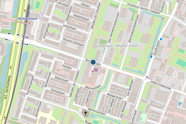 Politie-melding op Richterslaan, Nieuwegein op 8 juli, kaart-overzicht