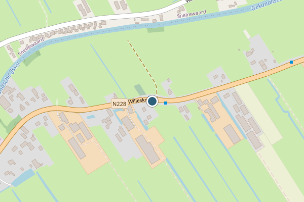 Politie-melding op Willeskop, Oudewater op 9 juli, kaart-overzicht