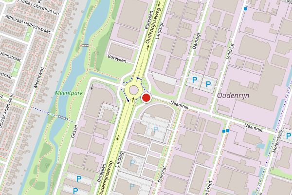 Brandweer-melding op Landzigt, De Meern op 9 juli, kaart-overzicht
