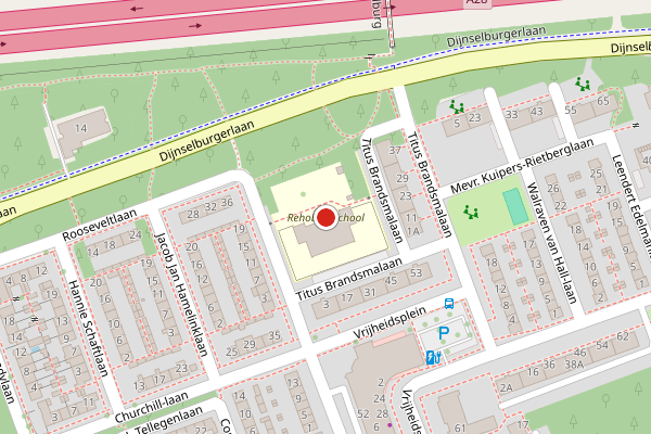 Brandweer-melding op Gerrit Jan van der Veenlaan, Zeist op 9 juli, kaart-overzicht