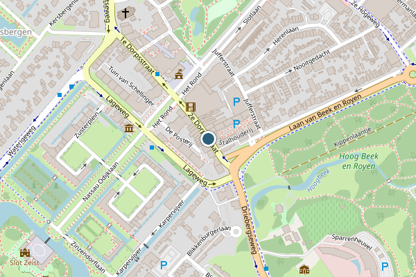 Politie-melding op 2e Dorpsstraat, Zeist op 10 juli, kaart-overzicht