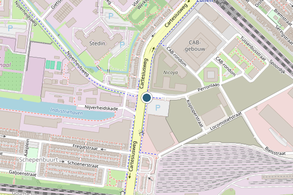 Politie-melding op Cartesiusweg, Utrecht op 11 juli, kaart-overzicht