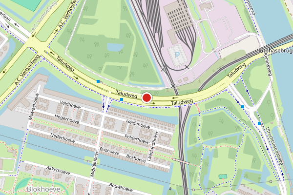 Brandweer-melding op Taludweg, Nieuwegein op 10 juli, kaart-overzicht