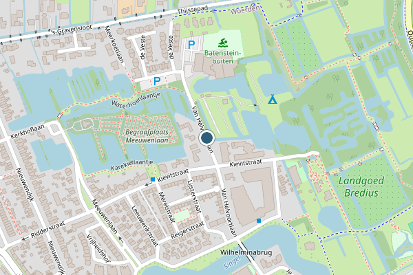 Politie-melding op Van Helvoortlaan, Woerden op 11 juli, kaart-overzicht