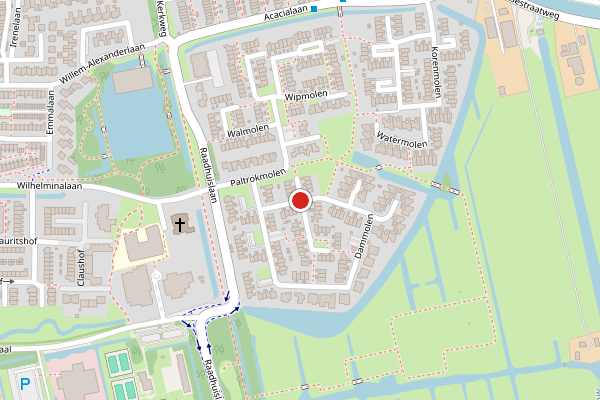 Brandweer-melding op Dammolen, Harmelen op 11 juli, kaart-overzicht