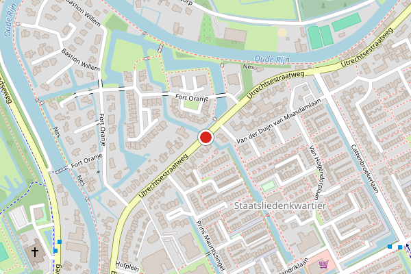 Brandweer-melding op Utrechtsestraatweg, Woerden op 11 juli, kaart-overzicht
