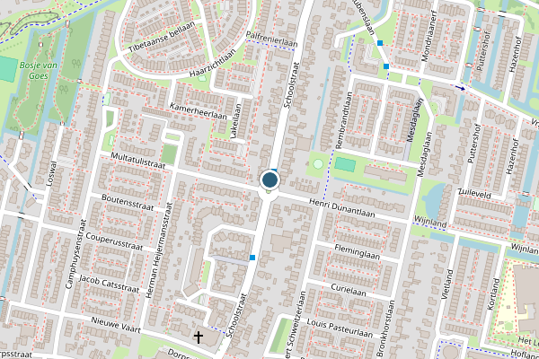 Politie-melding op Schoolstraat, Vleuten op 11 juli, kaart-overzicht