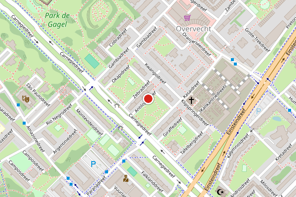 Brandweer-melding op Antilopedreef, Utrecht op 11 juli, kaart-overzicht